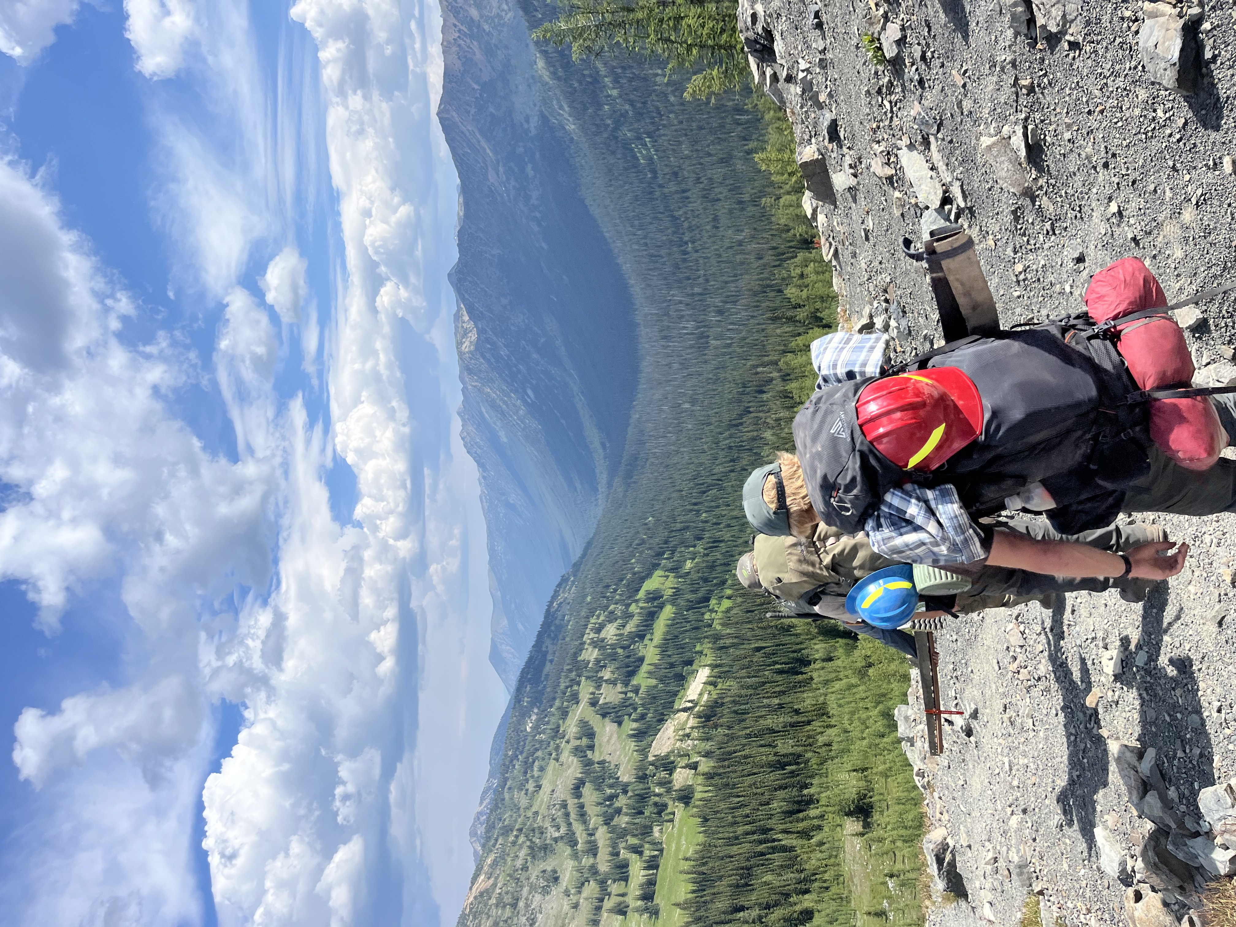 My crew and I hiking down into the Robinson Creek Valley in Nortern
            Washington for an 8 day hitch.